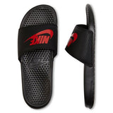 Nike Mens Benassi JDI Slide Sandal Black/Challenge Red 9