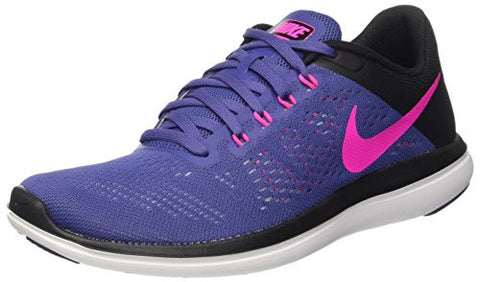 NIKE WOMEN FLEX 2016 RN RUNNING SHOES (8.5 B(M) US, Multicolore (Dk Purple Dust/Pink Blast-Black))