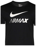 Nike Men's Dri-Fit Run Air Max Running T-Shirt-Black/White-Medium