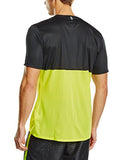 Nike Mens Dri-Fit Dry Short Sleeve Running Shirt, Volt/Black, XL, 644396 702