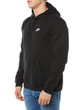 Nike Mens Sportswear Pull Over Club Hooded Sweatshirt - Medium - Black/White