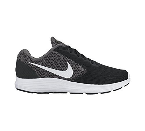 NIKE WOMEN'S REVOLUTION 3 RUNNING SHOES (7.5, DARK GREY/WHITE/BLACK)
