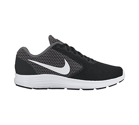 NIKE WOMEN'S REVOLUTION 3 RUNNING SHOES (7.5, DARK GREY/WHITE/BLACK)