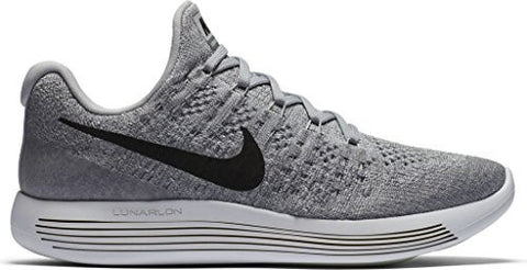 NIKE WOMEN'S LUNAREPIC LOW FLYKNIT 2 WOLF GREY/BLACK/COOL GREY RUNNING SHOE 8.5 WOMEN US
