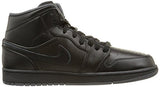 Nike Men's Air Jordan 1 Mid Black/Black/Dark Grey Basketball Shoe - 11 D(M) US