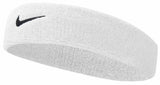 Nike Swoosh Headband (White/Black, Osfm)