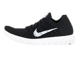 Nike Women's Free Rn Flyknit Black/White Running Shoe 8 Women US
