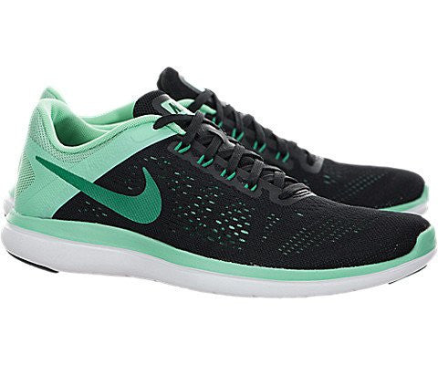 WOMENS NIKE FLEX 2016 RN RUNNING SHOE BLACK/RIO TEAL/HYPER TURQUOISE/WHITE SIZE 8.5 M US