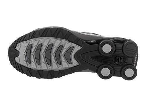 NIKE WOMEN'S SHOX JUNIOR BLACK/METALLIC SILVER RUNNING SHOE 8 WOMEN US
