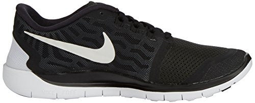 Nike Kids Free 5.0 Black/White/Dark Grey/Cl Grey Running Shoe 7 Kids US