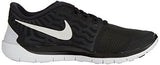 Nike Kids Free 5.0 Black/White/Dark Grey/Cl Grey Running Shoe 7 Kids US