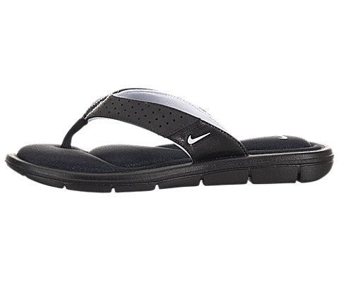 NIKE WOMENS COMFORT THONG SANDALS SLIDES-BLACK/WHITE-9