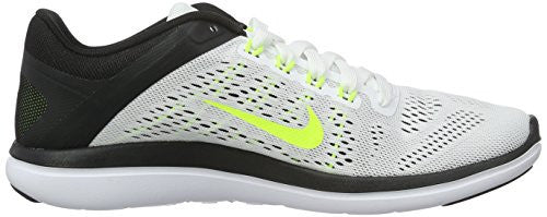 Nike Mens Flex 2016 Rn Running Shoe (10 D(M) US, White/Volt Black)