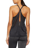 Women's Nike Dri-FIT Cool Strappy Running Tank Black/Reflective Silver Size Medium