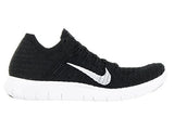 Nike Women's Free Rn Flyknit Black/White Running Shoe 8 Women US