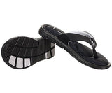 NIKE WOMENS COMFORT THONG SANDALS SLIDES-BLACK/WHITE-9