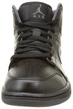 Nike Men's Air Jordan 1 Mid Black/Black/Dark Grey Basketball Shoe - 11 D(M) US