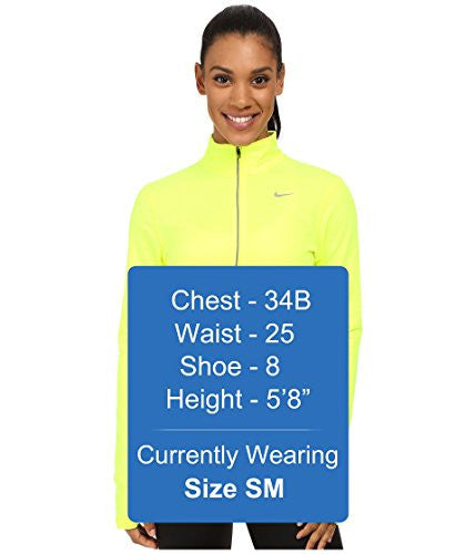 Nike Womens Element 1/2-Zip, L, Green