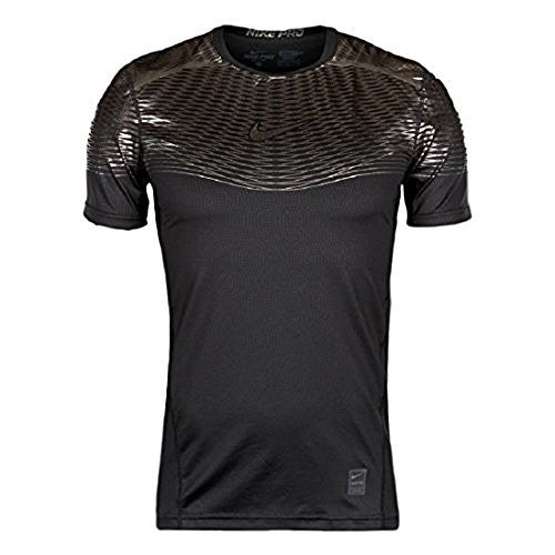 nike pro Black hypercool max fitted training shirt size large