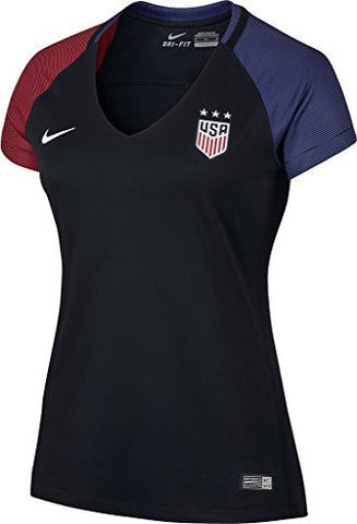 Nike Women's United States Away Stadium Soccer Jersey (X-Large) Black
