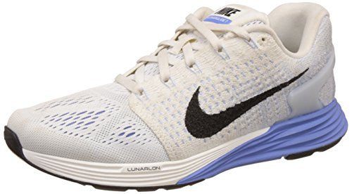 Nike Women's Lunarglide 7 Sail Black/Chalk Blue/Pr Pltnm Running Shoe 7 Women US