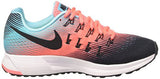NIKE WOMENS AIR ZOOM PEGASUS 33 BLACK/BLACK LAVA GLOW RUNNING SHOE 8 WOMEN US