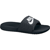 Nike Women's Benassi JDI Black/White Sandal 8 Women US