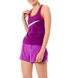 Nike Dri-FIT Women's Swoosh Racerback Tank Top (Large, Purple - Violett/Schwarz)