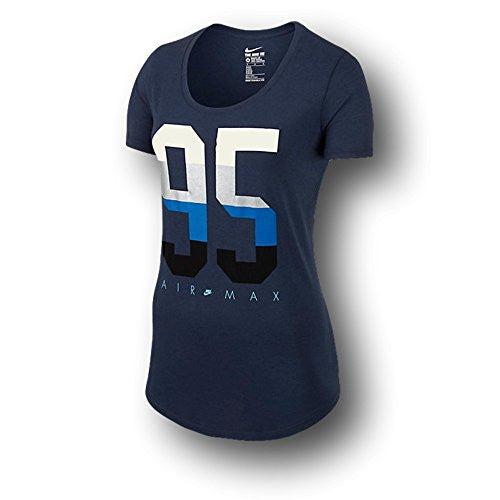 Nike Women's Air Max 95 T-Shirt (Medium, Blue)