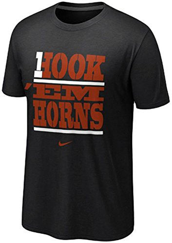 Nike Texas Longhorns Hook 'Em Horns My School #1 Local T-Shirt (XL, Black)