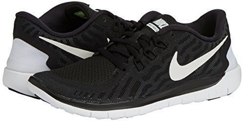 Nike Kids Free 5.0 Black/White/Dark Grey/Cl Grey Running Shoe 6 Kids US