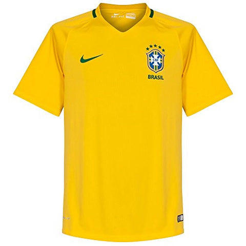 Nike Brazil Home Stadium Soccer Jersey (Small) Yellow