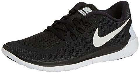 Nike Kids Free 5.0 Black/White/Dark Grey/Cl Grey Running Shoe 7 Kids US