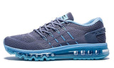 Onemix Men's Air Running Shoes, Light Gym Outdoor Walking Sneakers Grey Blue Size 8.5 D(M) US