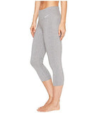 Nike Dry Capri Tight Womens Style (S, Carbon Heather/Carbon Heather/White)