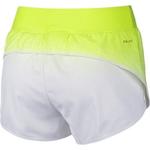 Nike Women's Flex Tennis Short (S, Volt/White)