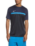 New Nike Men's Academy S/S Training Top Midnight Navy/Lt Photo Blue/Dk Obsid/Wht Medium