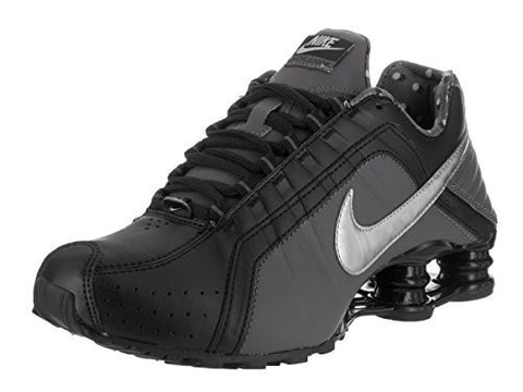 NIKE WOMEN'S SHOX JUNIOR BLACK/METALLIC SILVER RUNNING SHOE 8 WOMEN US