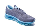 Onemix Men's Air Running Shoes, Light Gym Outdoor Walking Sneakers Grey Blue Size 8.5 D(M) US