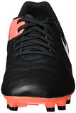 Nike Men's Tiempo Genio II Leather Fg Black/White Hyper Orange Volt Soccer Cleat 11 Men US