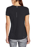Nike Womens Dri-FIT? Contour Short Sleeve Black/Reflective Silver T-Shirt MD