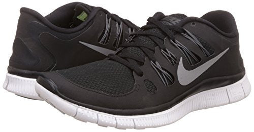 Nike Women's Free 5.0+ Running Shoe, Black/Metallic Silver/Dark Grey/White, 6 B(M) US