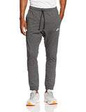 Nike Mens Cuffed Jogger Cotton Jersey Light Sweatpants Dark Grey/White 804461-071 Size Large