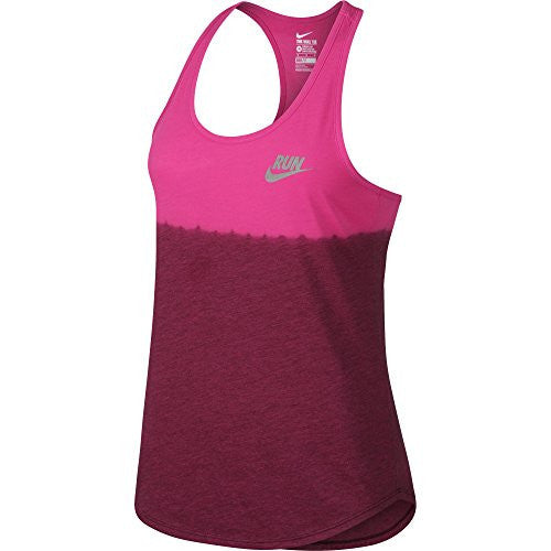 Women's Nike Running Tank Vivid Pink/Noble Red Size Small
