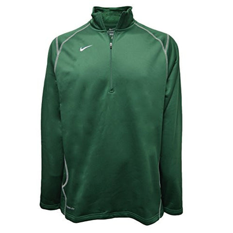 Nike Women's 1/4 Zip Performance Thermal Top Dark Green XL