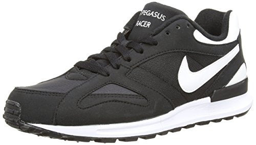 nike air pegasus new racer mens trainers 705172 sneakers shoes (US 11.5, black white neutral grey 001)