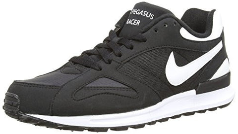 nike air pegasus new racer mens trainers 705172 sneakers shoes (US 11.5, black white neutral grey 001)