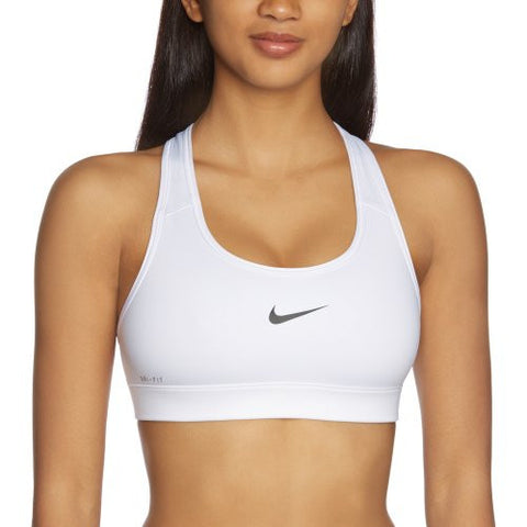 Nike Women's Victory Compression Bra, White/Black, Medium
