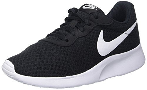 Nike Womens Tanjun Running Sneaker Black/White 7