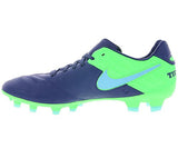 Nike Men's Tiempo Legacy II Leather FG Soccer Cleat (Sz. 7) Coastal Blue, Rage Green